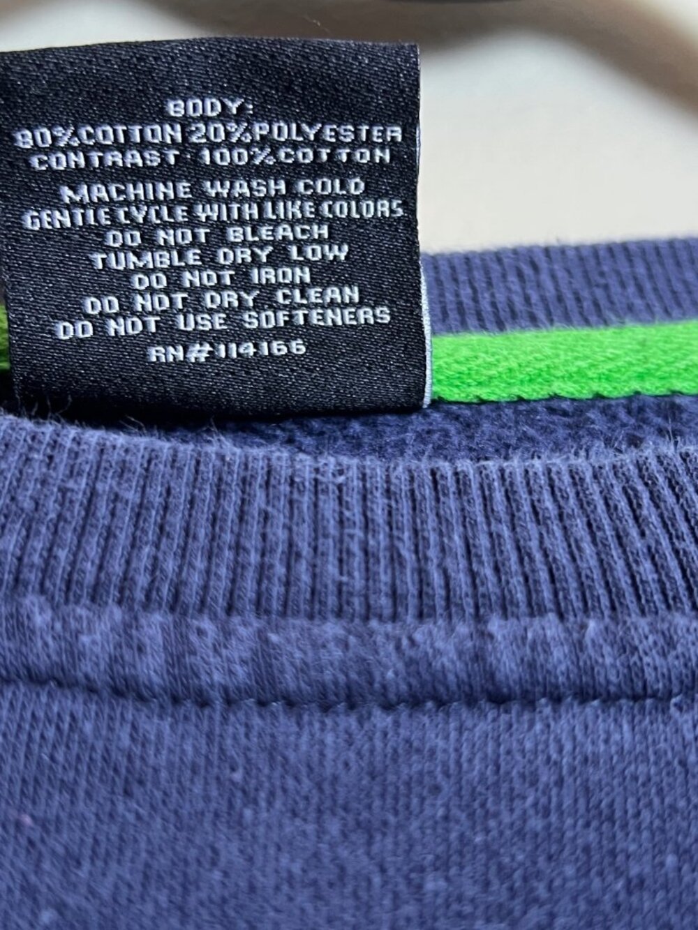 Notre Dame Fighting Irish Sweatshirt‎ Colosseum Blue Medium - Picture 5 of 5